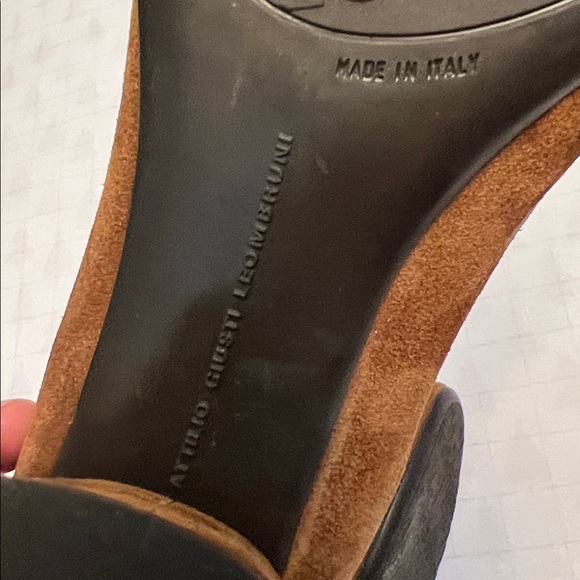 AGL ATTILIO GIUSTI LEOMBRUNI VETA SUEDE ANKLE BOOTS 35=5  COGNAC BROWN - Picture 16 of 16